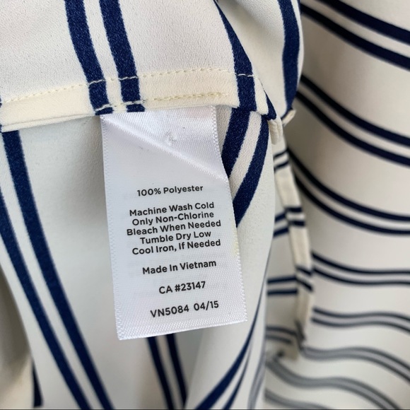 Talbots | Nautical Striped Career Blouse - Picture 8 of 8